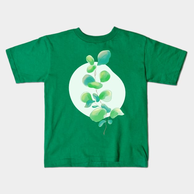 Eucalyptus Illustration Kids T-Shirt by Genesis